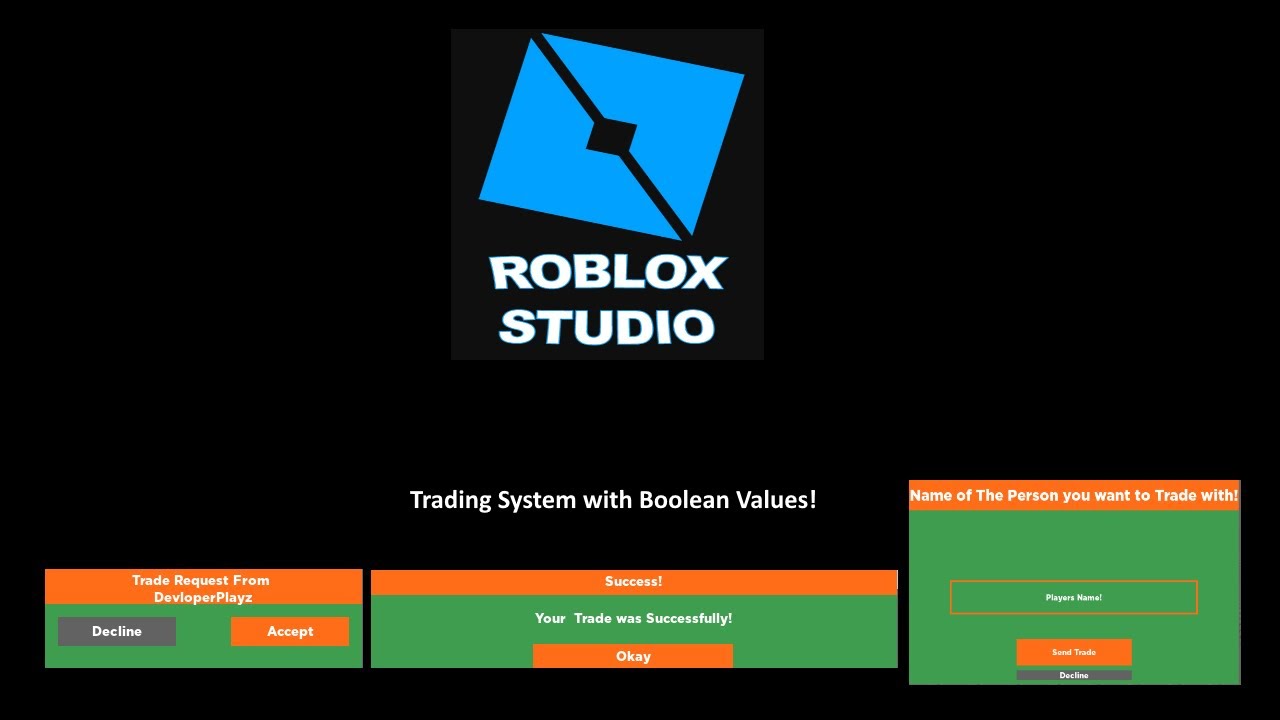 How To Make A Trading System With Booleans Roblox Studio Doritodan Youtube - how to make a trading system in game roblox