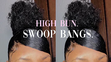 HIGH Bun w/ SWOOP Bang