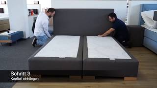 Boxspringbett Aufbau: Montageanleitung für Boxspring Welt Betten - YouTube