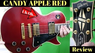 when metallic finishes go wrong... | 1981 gibson les paul custom candy apple red ! review and demo