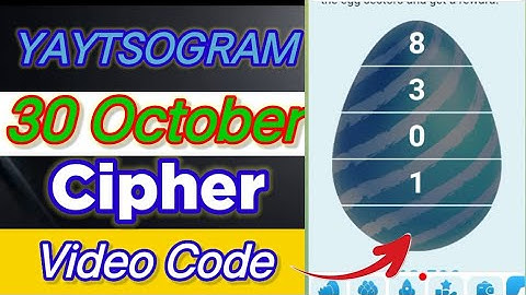 Yaytsogram 30 October Cipher Code | Today Yaytsogram Cipher Code #yaytsogram #airdrop #chiphercode