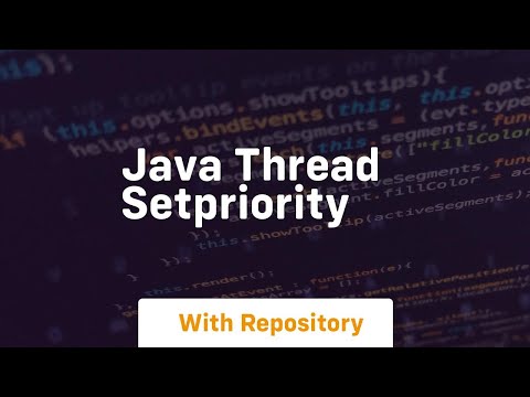 java thread setpriority