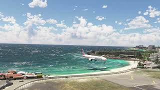 Amazing! 777’s Super Low Landing at the Iconic Princess Juliana Airport!