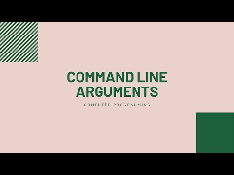 #33: Command Line Arguments