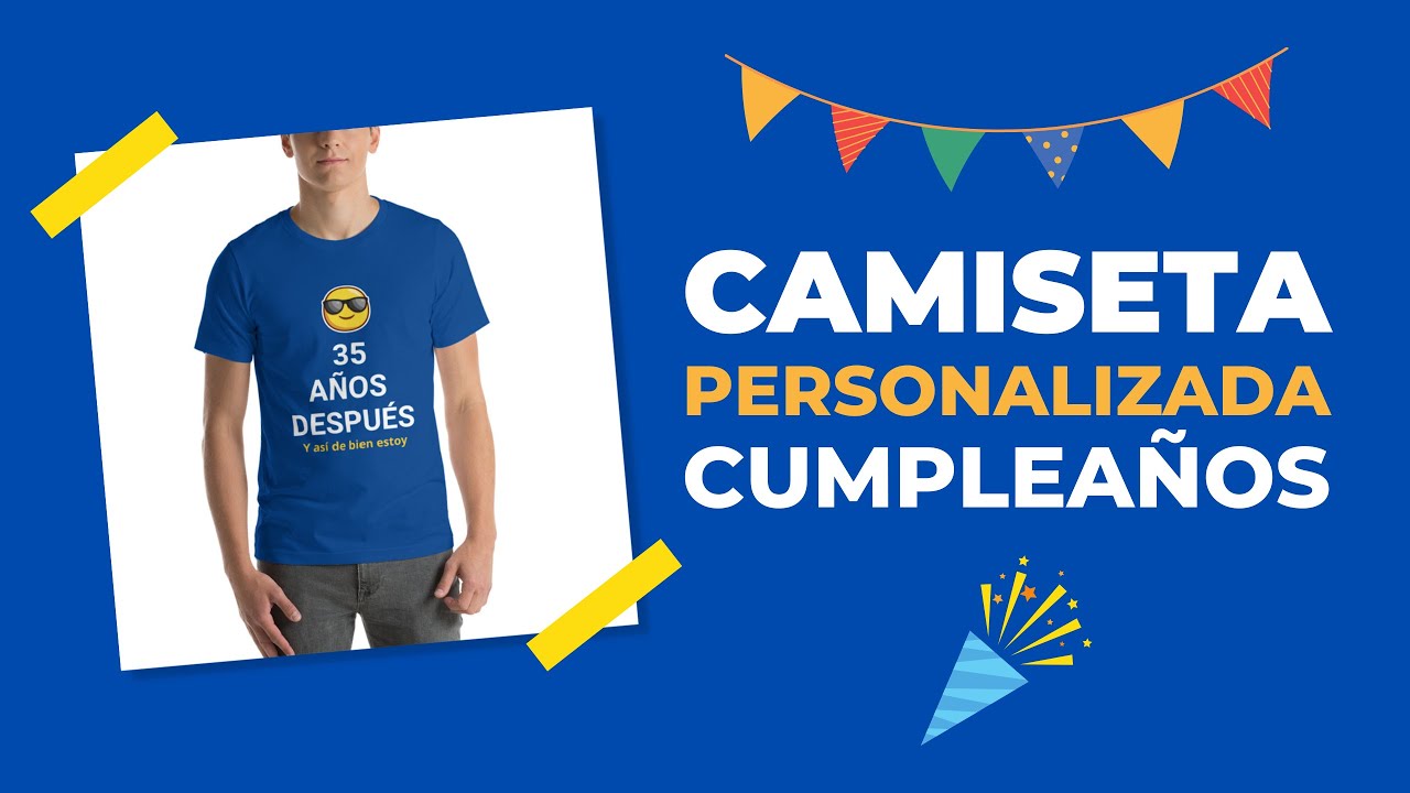 Crear Camiseta Playera Personalizada de 🎈 Cumpleaños para Hombre: Diseño Shirts en Printful - YouTube