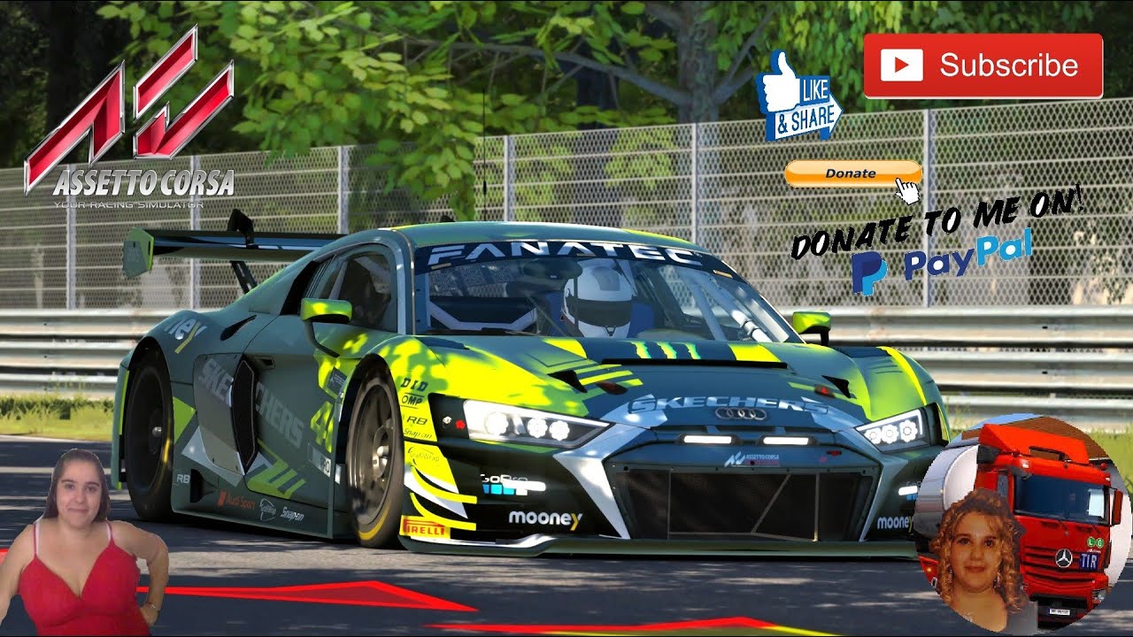 Assetto Corsa PS4 preview gameplay - Barcelona race in Audi R8 - Team VVV