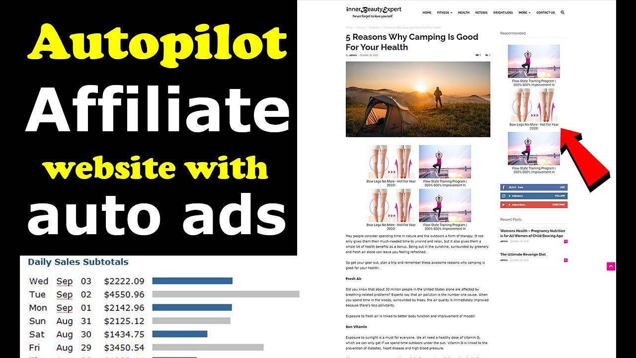 How To Create Autopilot Affiliate Website With Auto ads