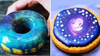 DIY Galaxy Glaze Dessert Ideas | SATISFYING Mirror Glaze Galaxy Cookies, Donuts & more