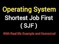 Lec-14 Shortest Job First (SJF) Scheduling in OS | Numerical & Gantt Chart