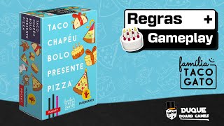 Place Games Taco Chapéu Bolo Presente Pizza + Cartas Promo Jogo de