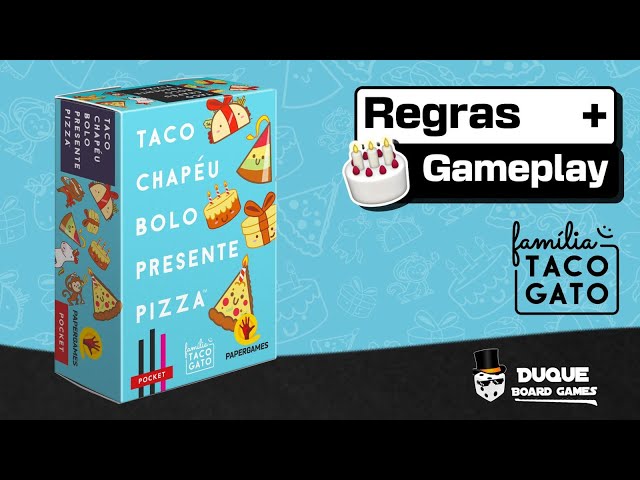 Jogo Taco Chapéu Bolo Presente Pizza