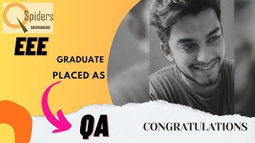 PLACEMENT JOURNEY | EEE Graduate placed as QA ENGINEER by QSPIDERS BASAVANAGUDI