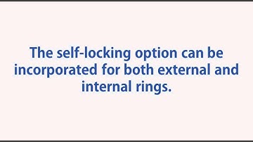 Self-Locking Retaining Rings