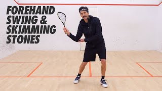 Squash tips: Forehand swing & skimming stones screenshot 1