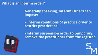 What is an interim order?