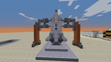 Rocket launch sequence demonstration | Minecraft simple Command block creations