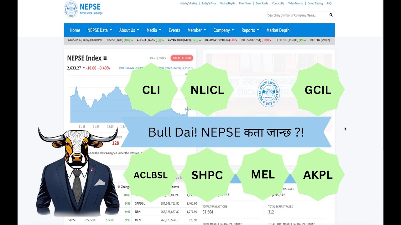 IN-DEPTH NEPSE Analysis! Is the market accumulating strength!? Bull Dai's AI Indicator JAN 27, 2025