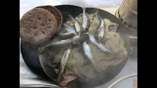 ブッシュクラフト武骨料理　ー　アイス・ヘリング