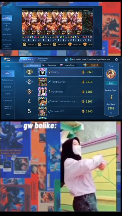 Story wa 30detik (MOBILE LEGEND) masih pemula jangan di bully