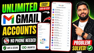 Unlimited Gmail Account Kaise Banaye 2026 | Without Phone Number 😱