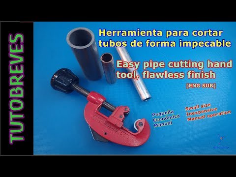 Video: Cortatubos manual para tubos de acero: tipos, características, aplicación