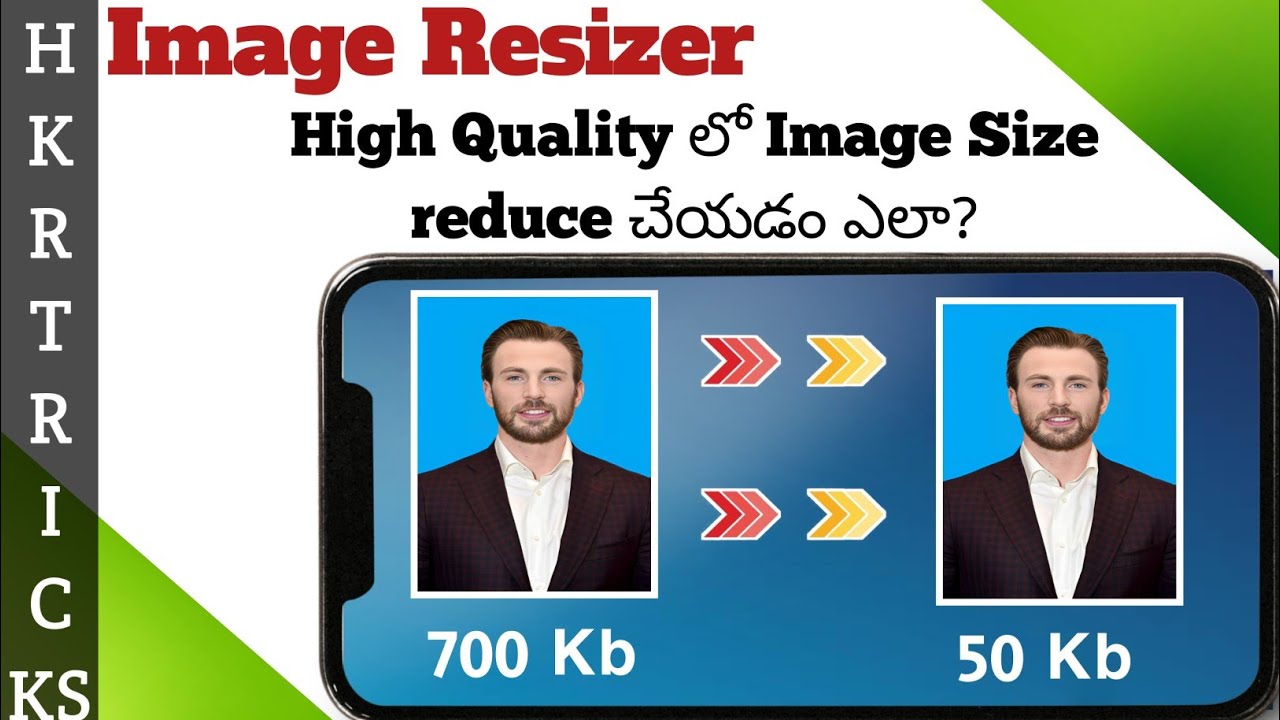 HOW TO RESIZE PHOTO IN 50KB IN MOBILE IN TELUGU RESIZE IMAGE BETWEEN 