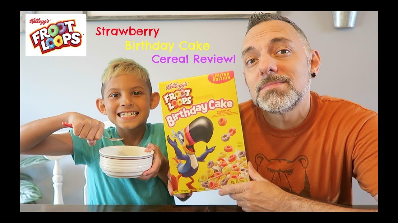 Froot Loops Strawberry Birthday Cake Cereal Review! - YouTube