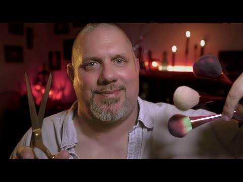 ASMR Brushing You Back to Sleep (Face Brushing) ⭐ Reiki Pulling & Cutting Cords of Negative Energy