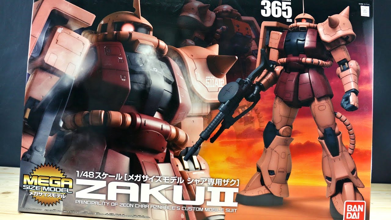 1454 - MegaSize Char's Zaku II UNBOXING - YouTube