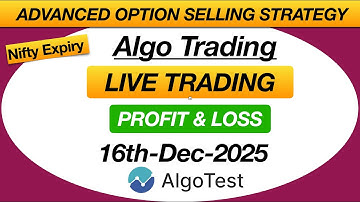 Algotest Option Selling strategy | Nifty Expiry Full Day P&L Report #algotest