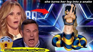 HARLEY Magician SURPRISES The Judges with Turns Half Human-Snake Magic Trick | American Talent Show