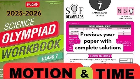 Class 7 NSO | Motion and Time | Most Important Questions from MTG Workbook|Olympiad 2025 Preparation
