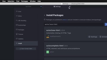 Install autoclose-html package on Atom