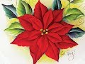 Pintura En Tela Navidad Como Pintar Una Nochebuena / How To Paint Poinsettias