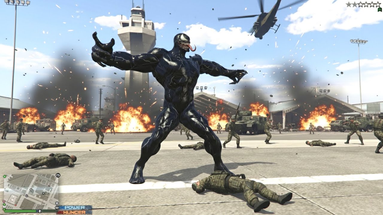 GTA 5 - Venom In Military Base + Six Star Wanted Level Rampage