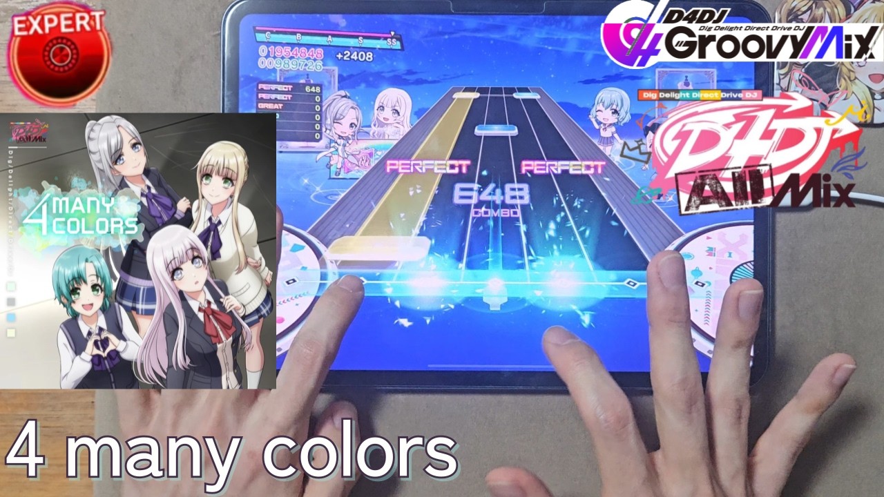 【D4DJ Groovy Mix】4 many colors (EXPERT 12+) JPFC(이론치) [Hand Cam]