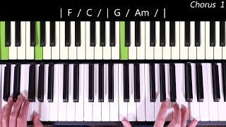 Yes I Will Piano Tutorial W/Chord Chart Vertical Worship