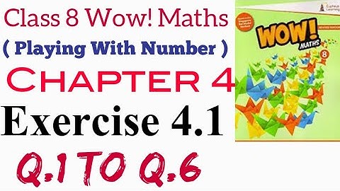 Exercise 4.1 Class 8 Wow Maths