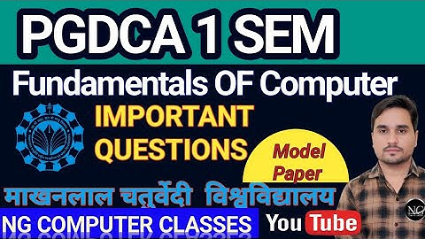Computer Fundamentals IMP Questions PGDCA 1 Sem | Pgdca IMP Questions For Exam #pgdca 