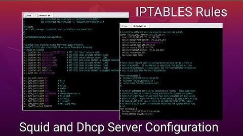 How to dhcp and squid Server Configuration in Ubuntu | iptables Configuration