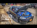 BUILDING MY CRASHED TURBO CIVIC IN 15 MINUTES * INSANE TRANSFORMATION *