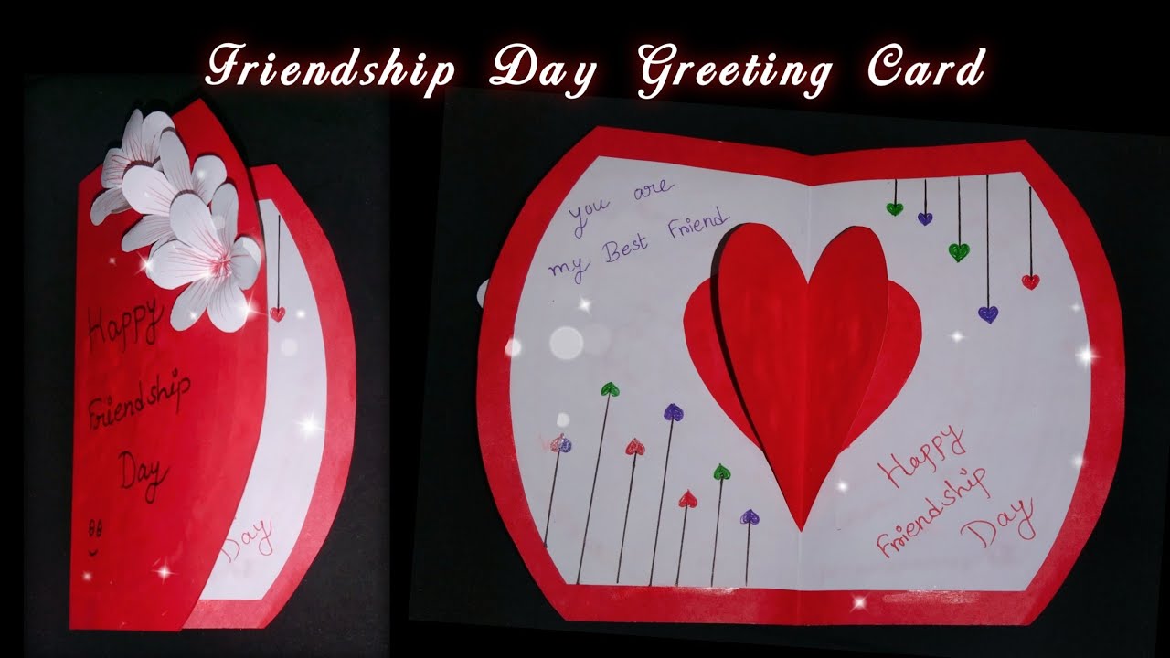 Beautiful Pop up Greeting Card With Paper / How To Make Friendship Day ...