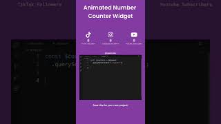 Animated Counter widget #AnimatedCounter #JSUI #FrontendShorts #CodeWithMalik  #GlobalDevs #fyp