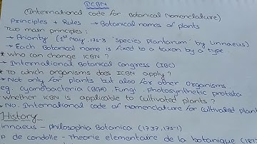 ICBN Principles and Rules