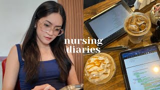 NURSING DIARIES | review class, cafe date, study tips, & building my new table
