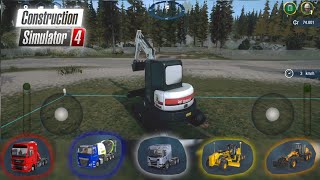 Construction Simulator 4 - Excavator GamePlay + All Vehicles List