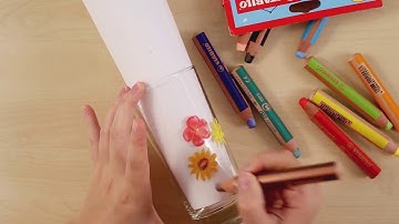 #STABILO Woody 3 in 1 Draw a flower on a glass