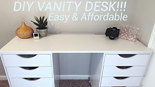 DIY VANITY DESK | Easy & Affordable