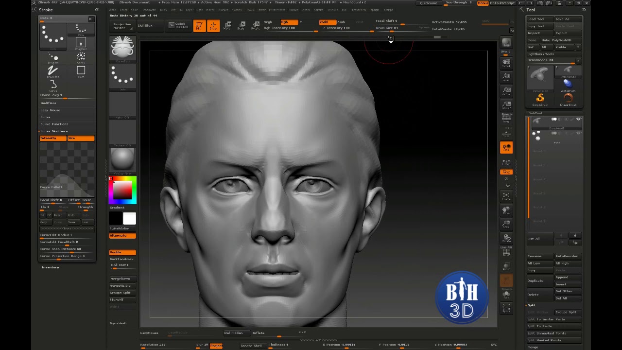 how to make a movie from brush strokes in zbrush