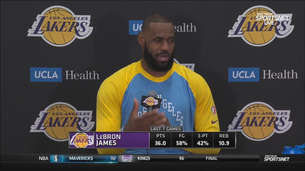 LeBron James Postgame Interview | Los Angeles Lakers dominate Portland Trail Blazers 139-106